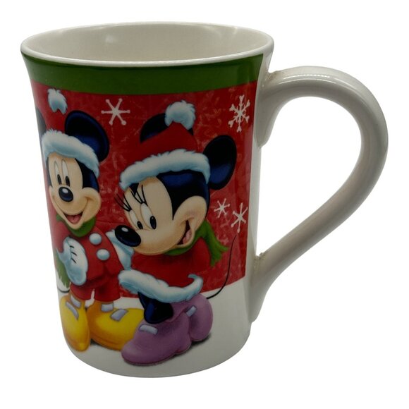 Disney Mickey & Minnie Mouse Christmas Holiday Coffee Mug - 12 oz By Kcare - Picture 3 of 6